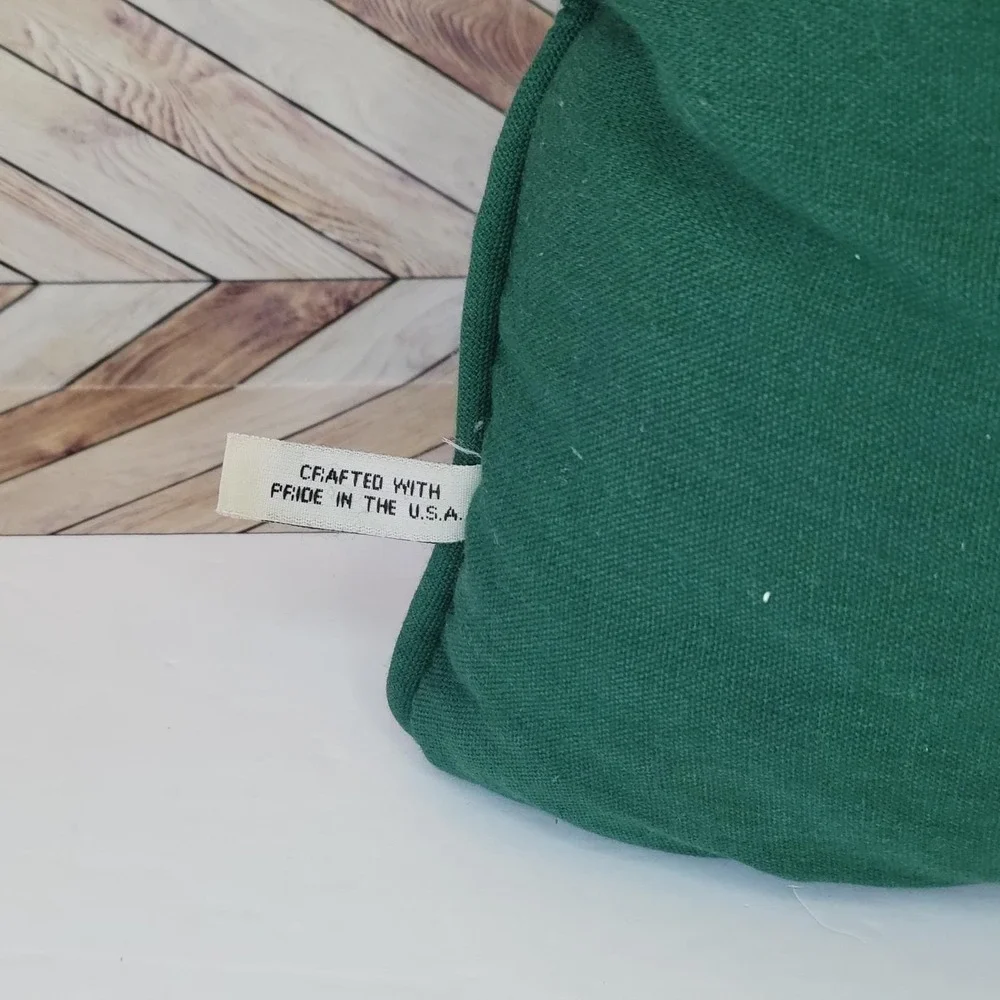 Vtg Riverdale Tapestry Throw Pillow Christmas Burgundy Snowman Decorative USA